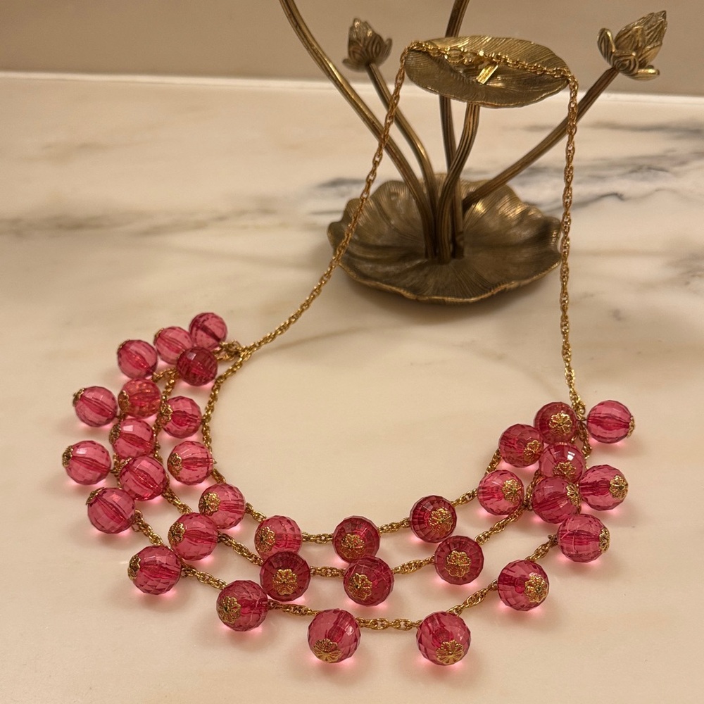 Kate Spade Gumdrops triple strand statement necklace
